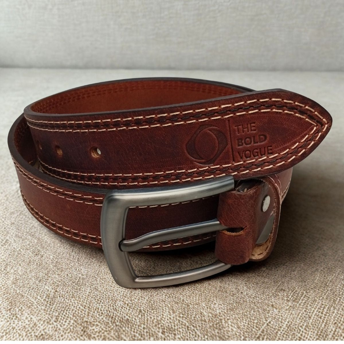 Hand-Stitched Leather Belt | The Bold Vogue
