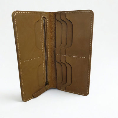 Long Wallet - Brass Zipper | The Bold Vogue