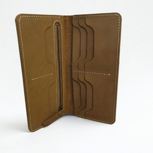 Long Wallet - Brass Zipper | The Bold Vogue