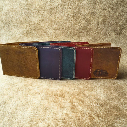 8 Cards Double Pocket Leather Wallet | The Bold Vogue