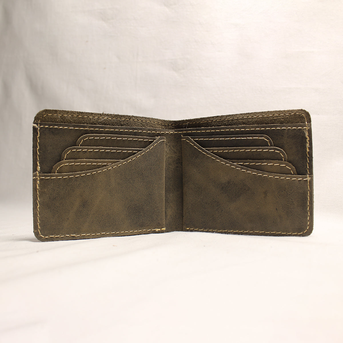 8 Cards Double Pocket Leather Wallet | The Bold Vogue