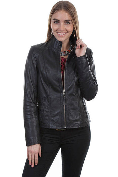 Ladies Black Leather Jacket