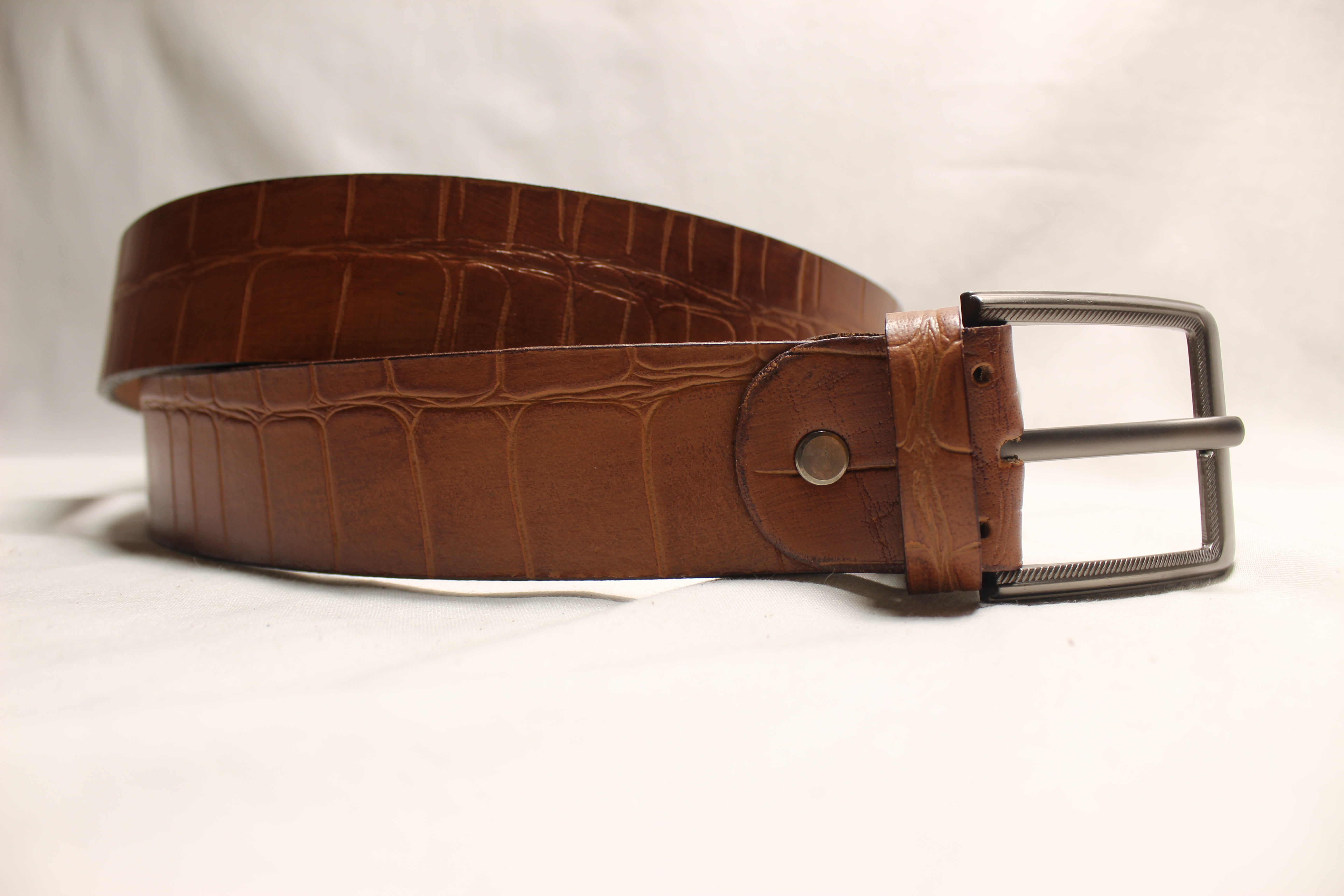 Crocodile Leather Belt for Men - Hover