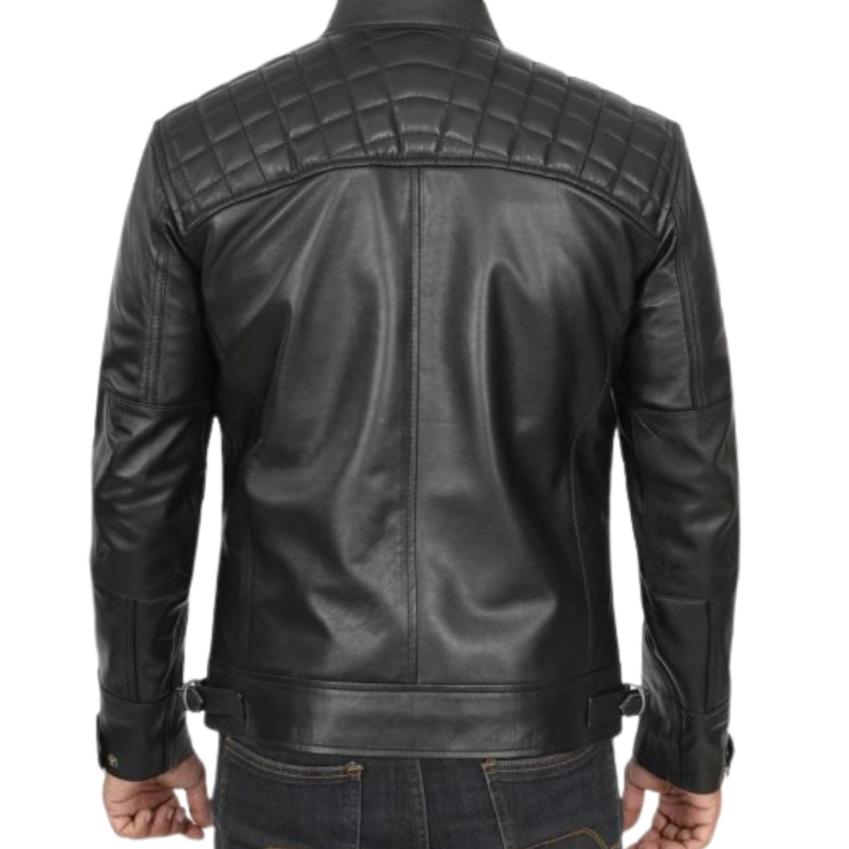 Premium Leather Jacket - Checks - Image 3